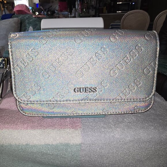 Guess Utopie Metallic Mini Crossbody - Picture 1 of 8